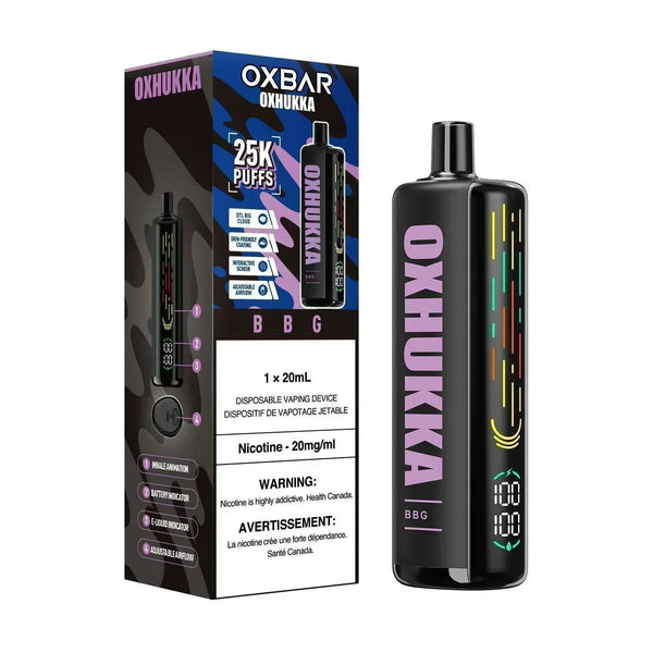 Oxbar Oxhukka BBG (Gomme à bulles) Vapoteuse Jetable, 20 ml – Vapor Shoppe