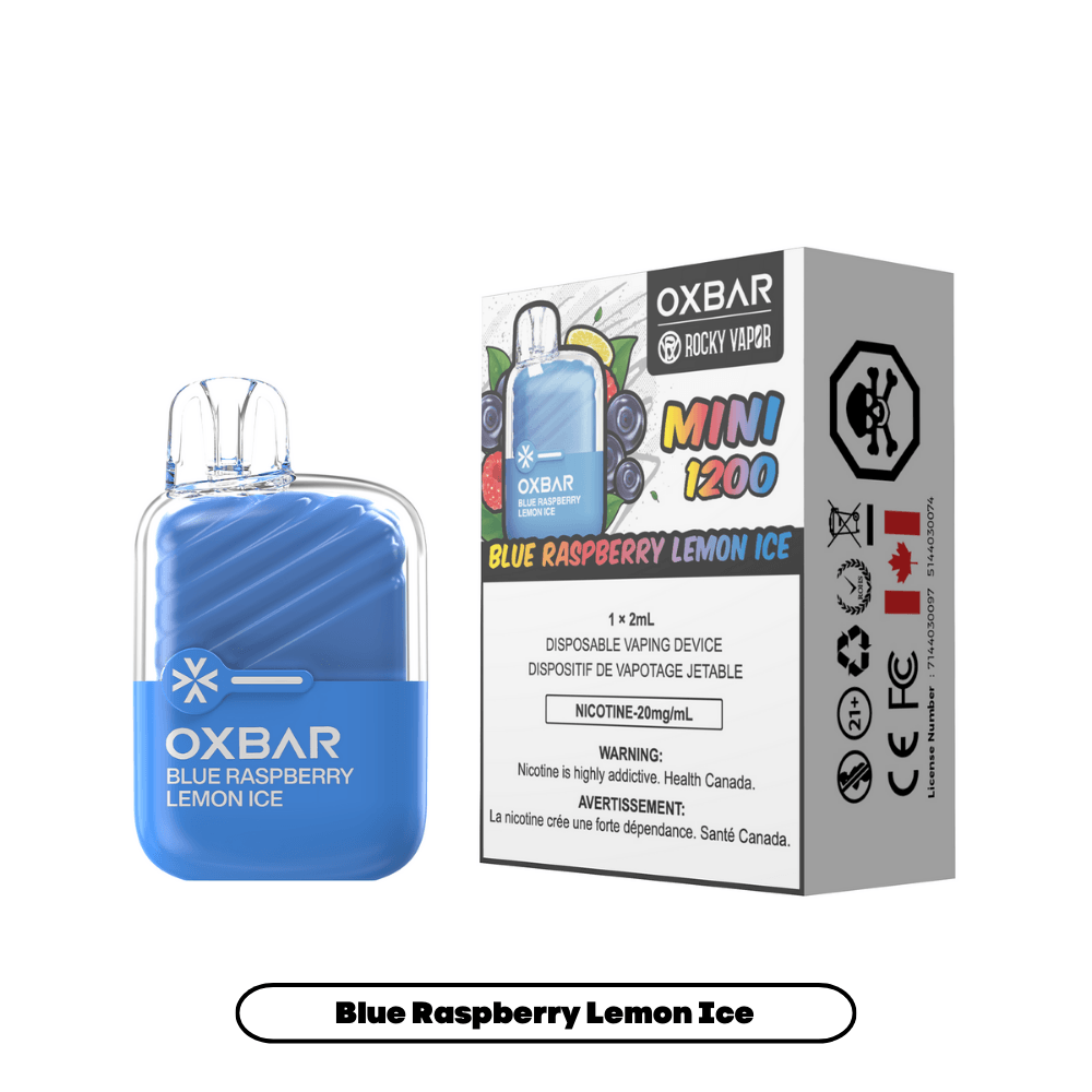 Oxbar Mini 1200 Blue Razz Lemon Ice Disposable Vape, 2mL - Vapor Shoppe Oxbar Mini 1200 Blue Razz Lemon Ice Disposable Vape, 2mL - Vapor Shoppe