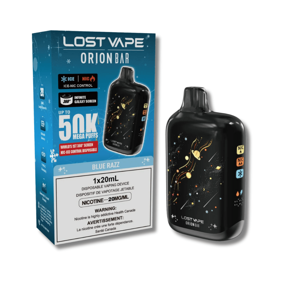 Lost Vape Orion Bar 50K Blue Razz Disposable Vape, 20mL - Vapor Shoppe Lost Vape Orion Bar 50K Blue Razz Disposable Vape, 20mL - Vapor Shoppe