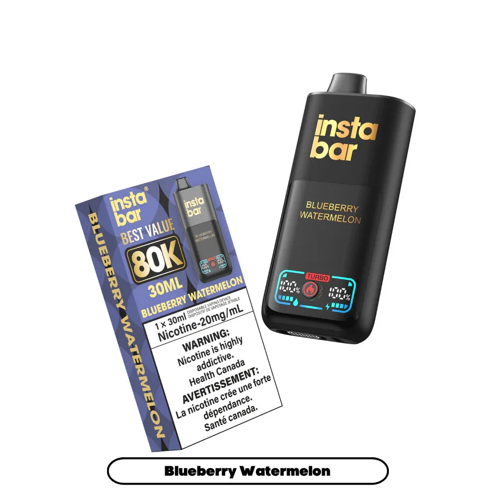 Insta Bar 80K Blueberry Watermelon Disposable Vape, 30mL - Vapor Shoppe Insta Bar 80K Blueberry Watermelon Disposable Vape, 30mL - Vapor Shoppe