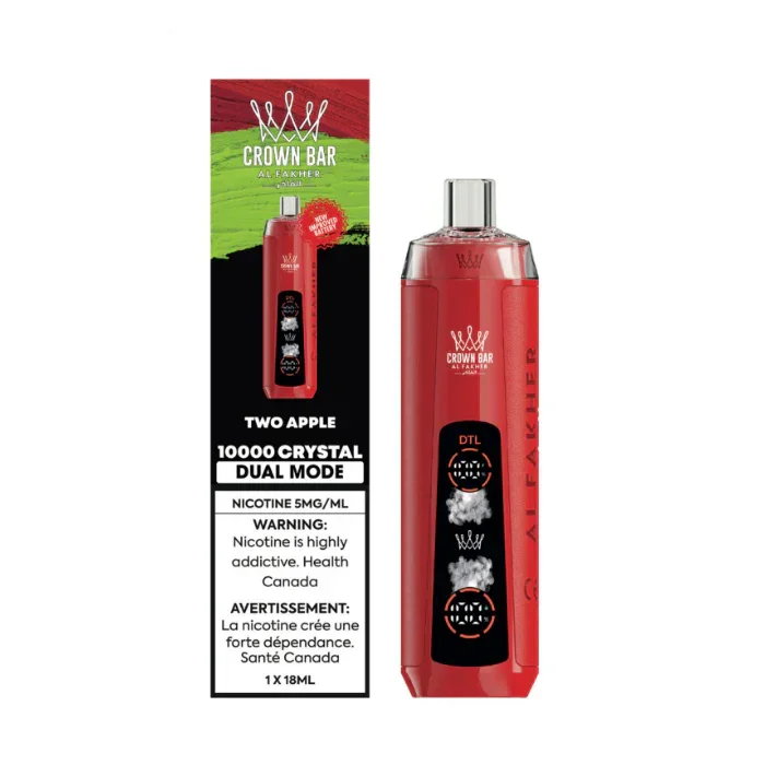 Crown Bar Crystal 10K Two Apple Disposable Vape, 18mL - Vapor Shoppe Crown Bar Crystal 10K Two Apple Disposable Vape, 18mL - Vapor Shoppe