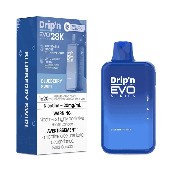 Drip'N EVO 28K Blueberry Swirl Disposable Vape, 20mL - Vapor Shoppe