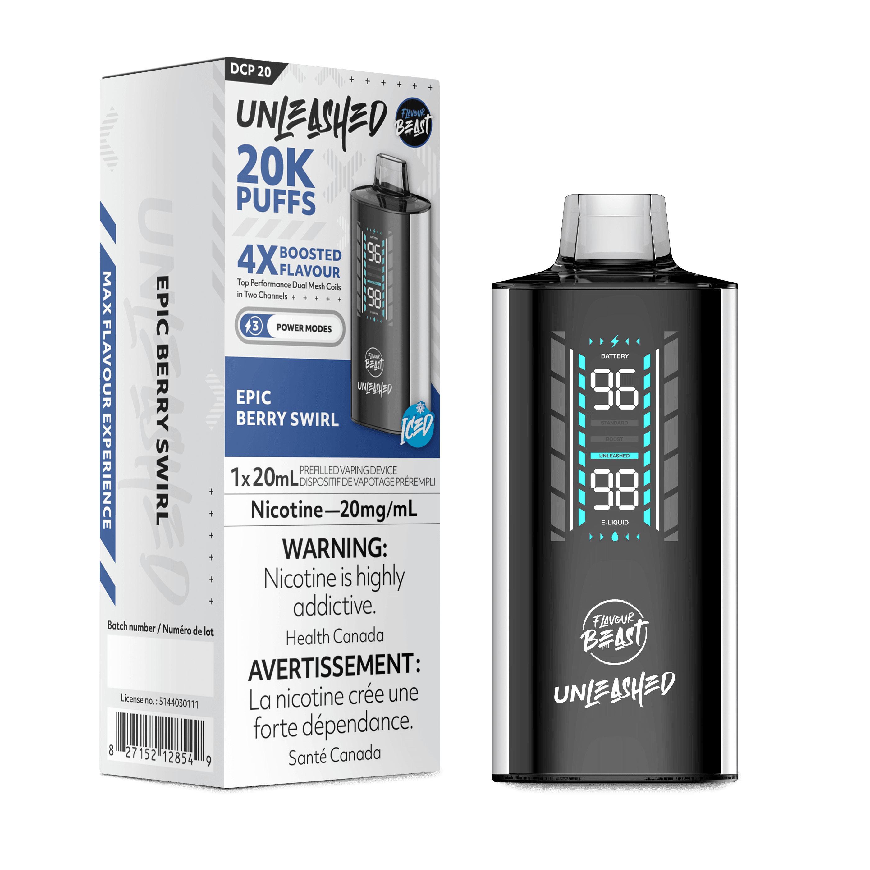 Flavour Beast Unleashed DCP20 Epic Berry Swirl Disposable Vape Flavour Beast Unleashed DCP20 Epic Berry Swirl Disposable Vape