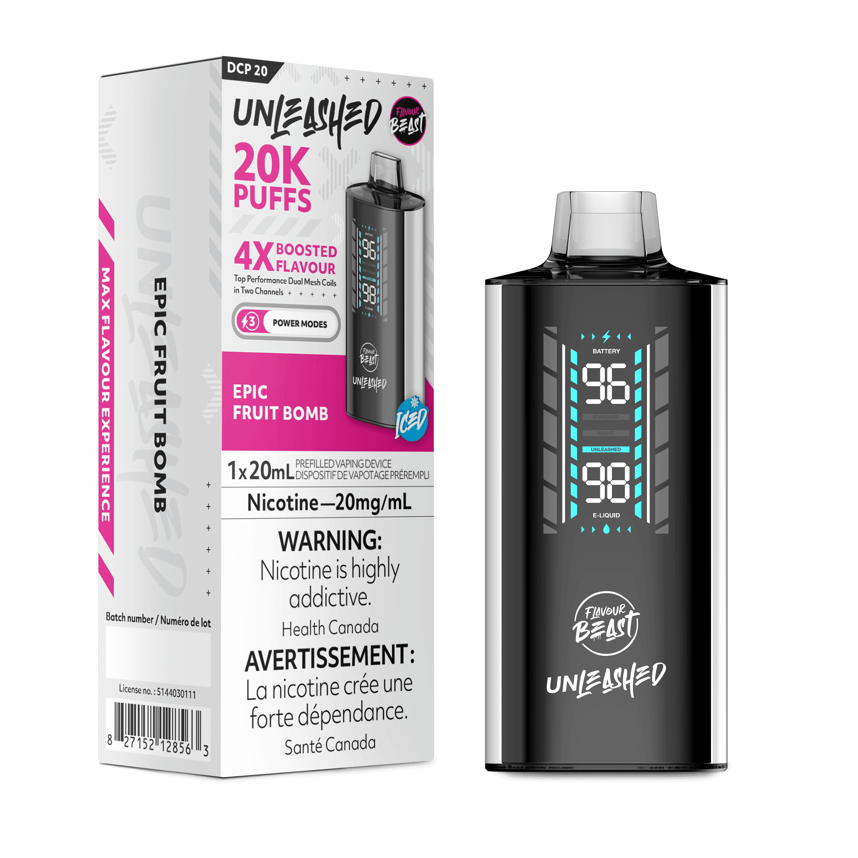 Flavour Beast Unleashed DCP20 Epic Fruit Bomb Disposable Vape, 20mL - Vapor Shoppe Flavour Beast Unleashed DCP20 Epic Fruit Bomb Disposable Vape, 20mL - Vapor Shoppe