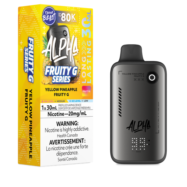 are flavor beast vapes good Flavour Beast Alpha 80K Yellow Pineapple Fruity G Disposable Vape, 30mL