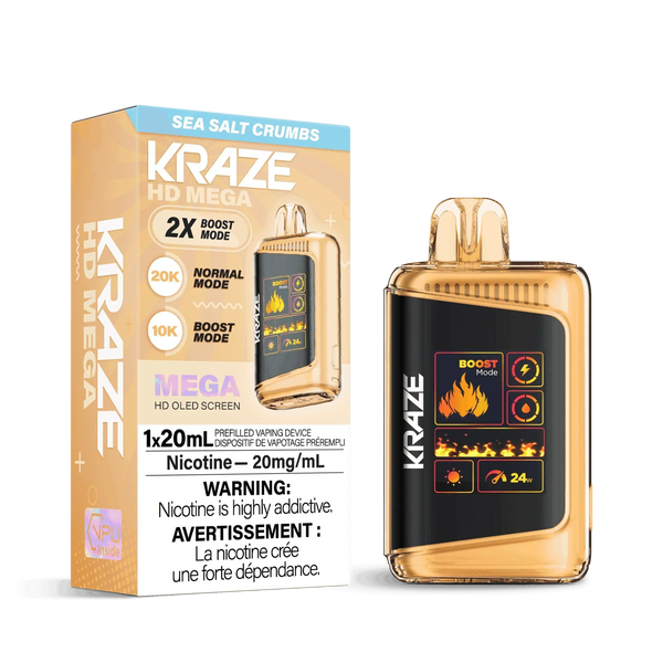 Kraze HD Mega Sea Salts Crumbs Disposable Vape, 20mL - Vapor Shoppe Kraze HD Mega Sea Salts Crumbs Disposable Vape, 20mL - Vapor Shoppe