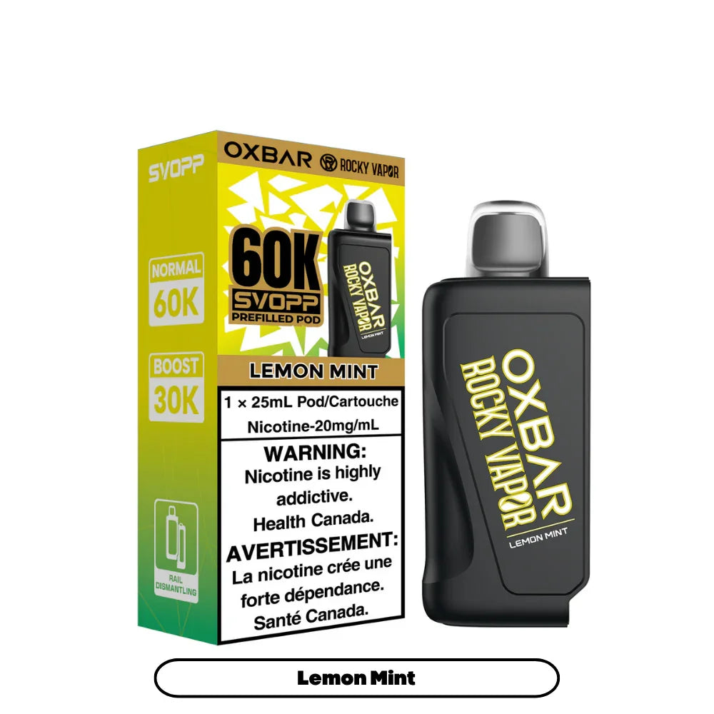 Rocky Vapor SVOPP 60K Lemon Mint Vape Pod, 25mL - Vapor Shoppe