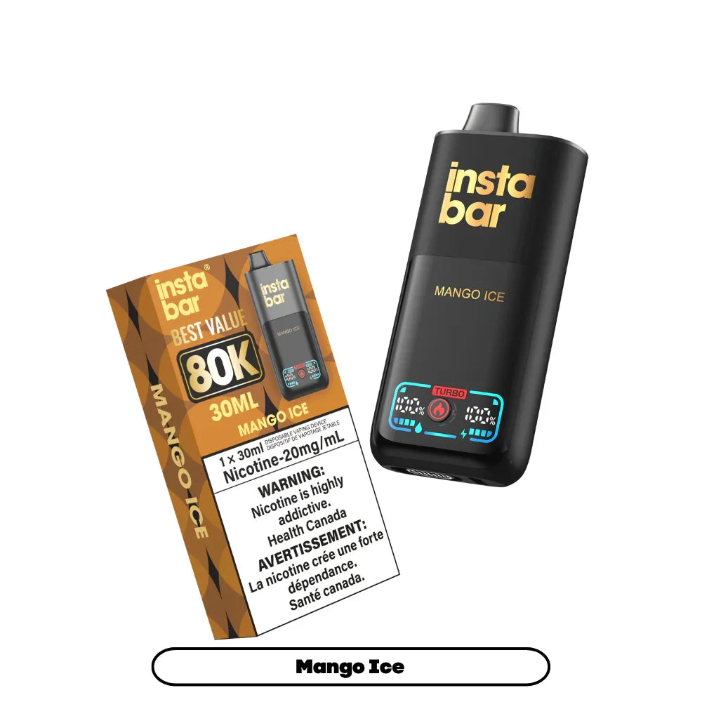 Insta Bar 80K Mango Ice Disposable Vape, 30mL - Vapor Shoppe Insta Bar 80K Mango Ice Disposable Vape, 30mL - Vapor Shoppe
