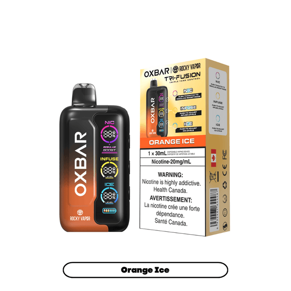Oxbar Tri Fusion Orange Ice Disposable Vape, 30mL Vapor Shoppe