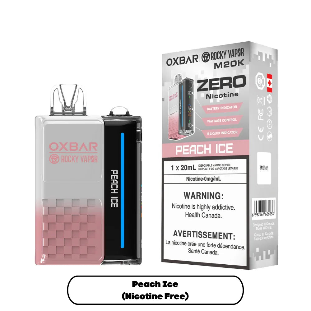 Oxbar M20K Peach Ice (Zero Nicotine) Disposable Vape - Vapor Shoppe Oxbar M20K Peach Ice (Zero Nicotine) Disposable Vape - Vapor Shoppe