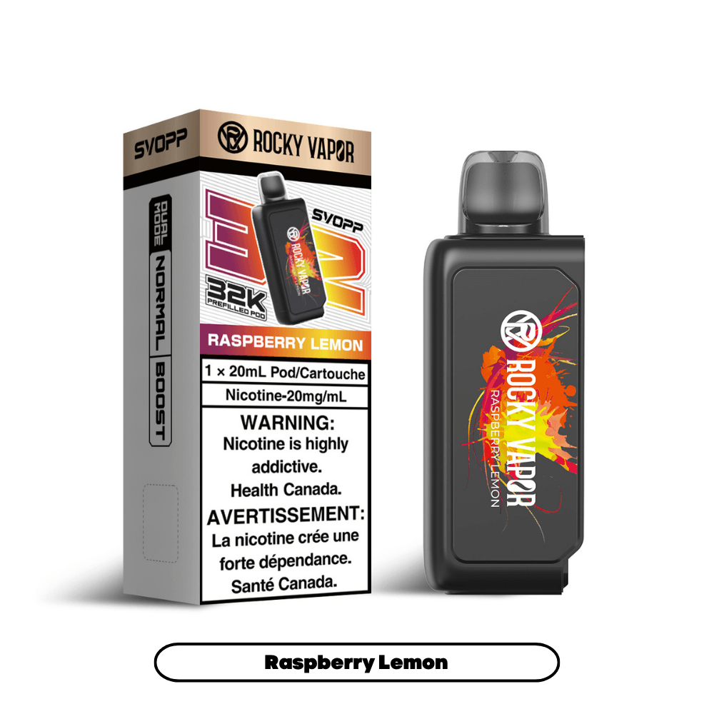 Rocky Vapor SVOPP 32K Raspberry Lemon Vape Pod, 20mL - Vapor Shoppe Rocky Vapor SVOPP 32K Raspberry Lemon Vape Pod, 20mL - Vapor Shoppe