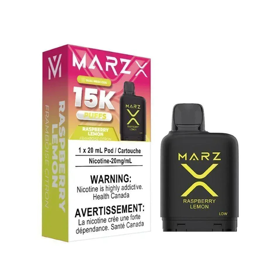MARZ X 15K Raspberry Lemon Vape Pod, 20mL - Vapor Shoppe MARZ X 15K Raspberry Lemon Vape Pod, 20mL - Vapor Shoppe