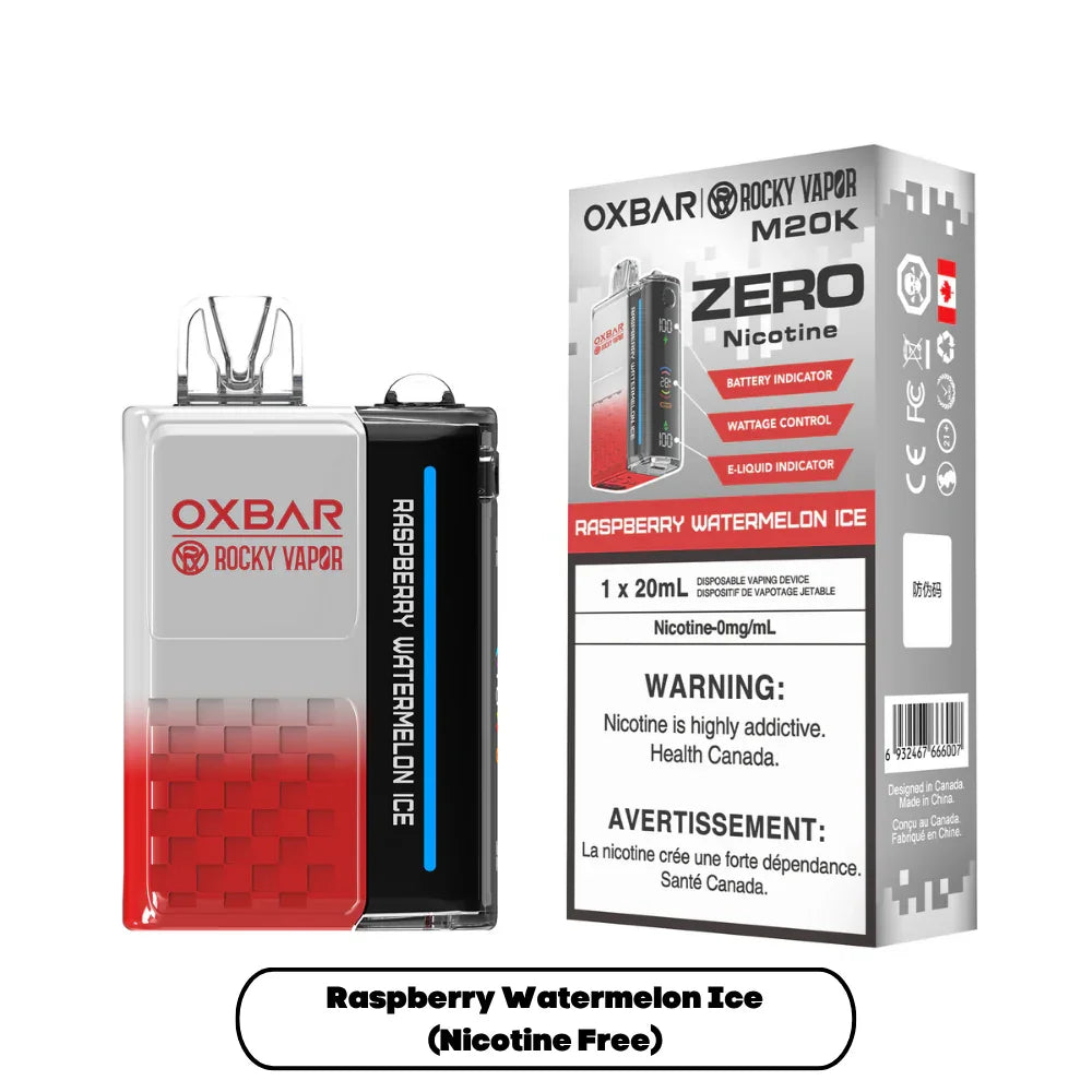 Oxbar M20K Raspberry Watermelon Ice (Zero Nicotine) Disposable Vape - Vapor Shoppe Oxbar M20K Raspberry Watermelon Ice (Zero Nicotine) Disposable Vape - Vapor Shoppe