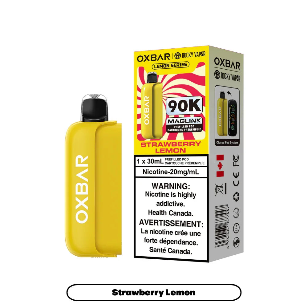 OXBAR Maglink Strawberry Lemon Vape Pod, 30mL - Vapor Shoppe OXBAR Maglink Strawberry Lemon Vape Pod, 30mL - Vapor Shoppe