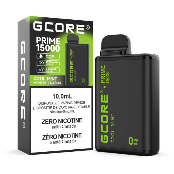 GCore Prime 15K Cool Mint Zero Nicotine Disposable Vape, 10mL - Vapor Shoppe