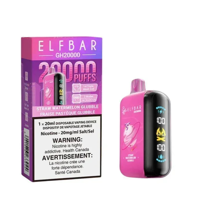 Elfbar GH20K Straw Watermelon Glubble Disposable Vape, 20mL - Vapor Shoppe Elfbar GH20K Straw Watermelon Glubble Disposable Vape, 20mL - Vapor Shoppe