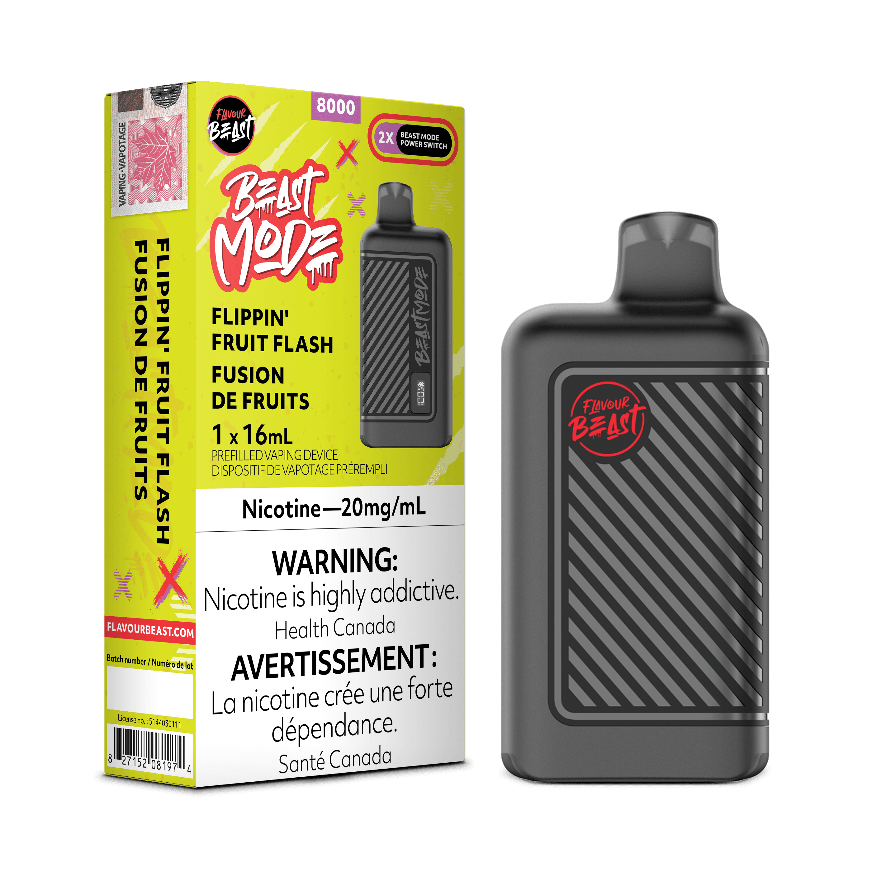 Flavour Beast BEASTMODE Flippin' Fruit Flash Disposable Vape, 16mL - Vapor Shoppe Flavour Beast BEASTMODE Flippin' Fruit Flash Disposable Vape, 16mL - Vapor Shoppe