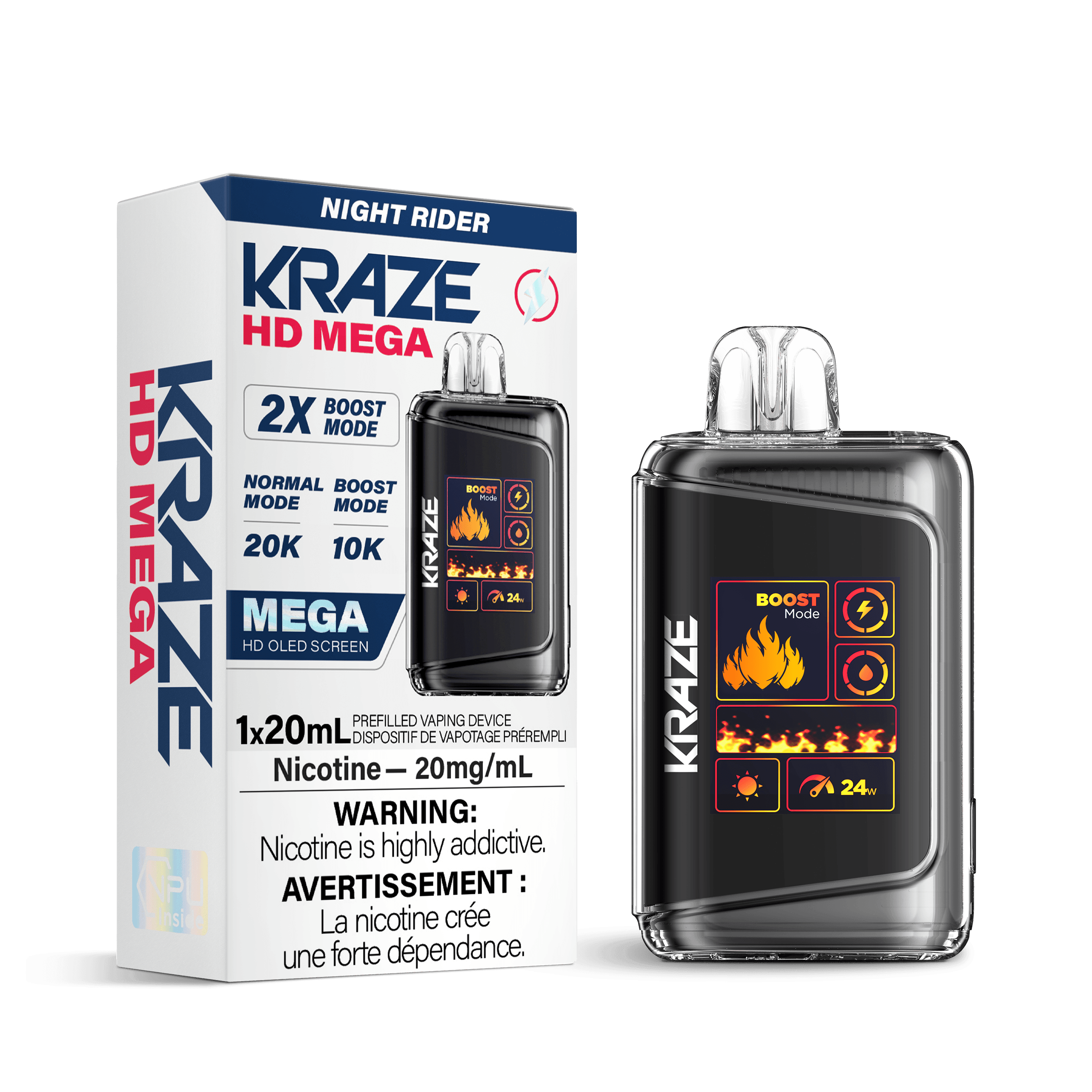Kraze HD Mega Night Rider Disposable Vape, 20mL - Vapor Shoppe Kraze HD Mega Night Rider Disposable Vape, 20mL - Vapor Shoppe