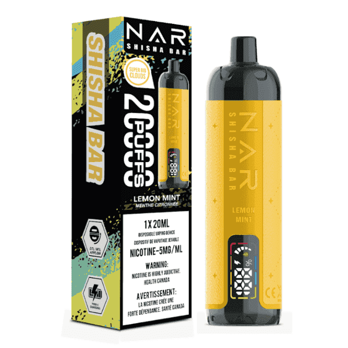 NAR Shisha Bar 20K Lemon Mint Disposable Vape, 20mL - Vapor Shoppe NAR Shisha Bar 20K Lemon Mint Disposable Vape, 20mL - Vapor Shoppe