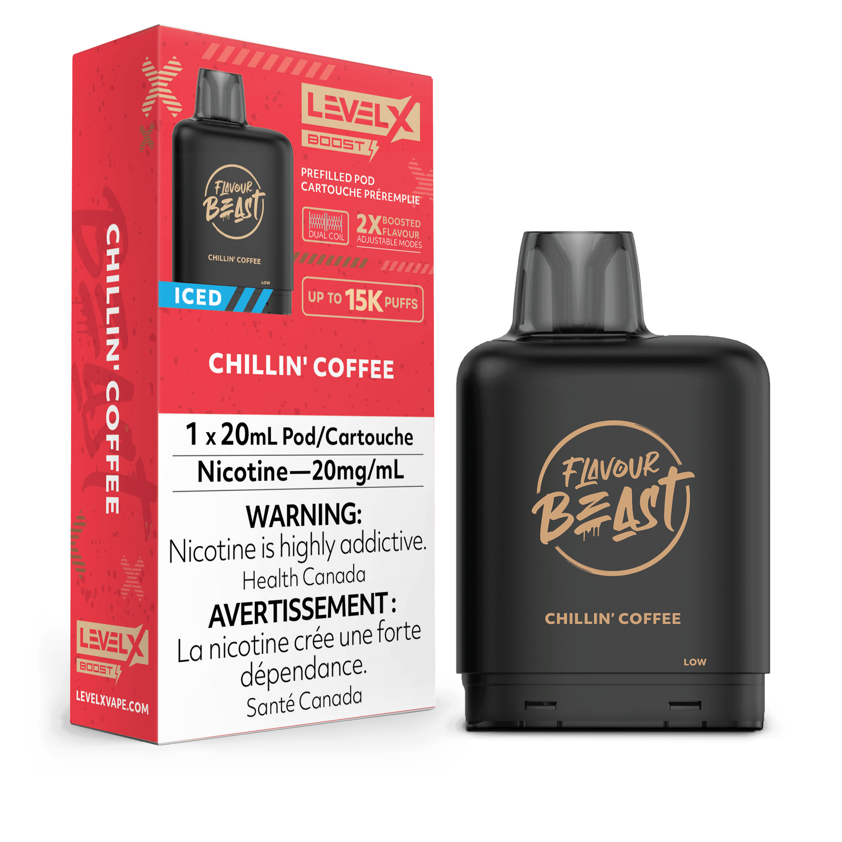 Level X Boost Flavour Beast - Caf Glac Relaxant Vapor Shoppe Level X Boost Flavour Beast - Caf Glac Relaxant Vapor Shoppe