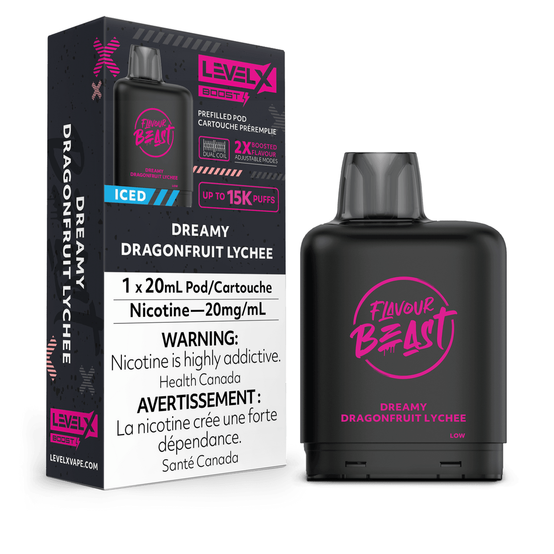 Level X Boost Flavour Beast - Dreamy Dragonfruit Lychee Iced - Vapor Shoppe