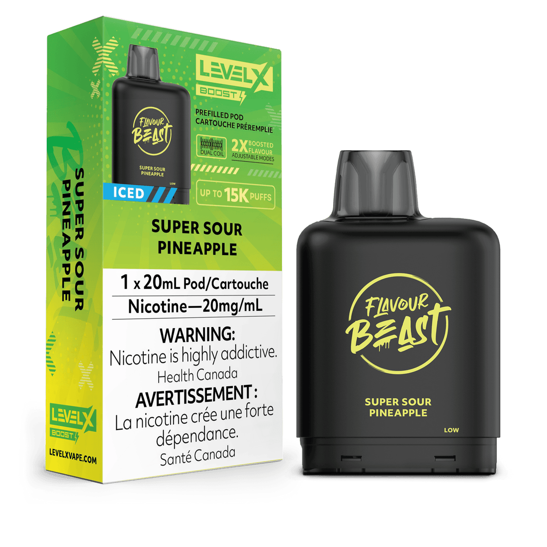 Level X Boost Flavour Beast - Super Sour Pineapple Iced - Vapor Shoppe