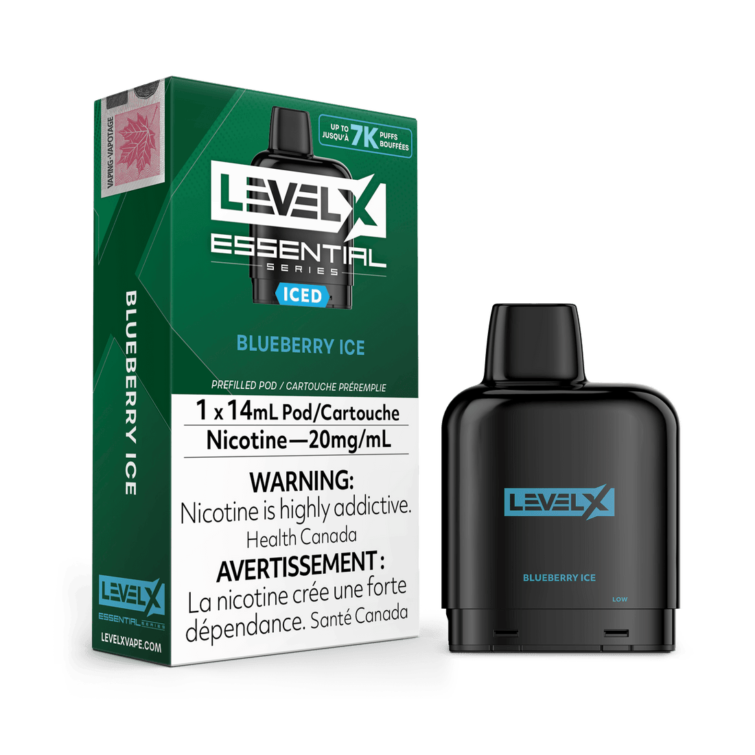 Level X Essential Pod - Blueberry Ice - Vapor Shoppe
