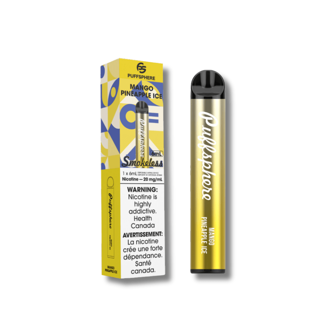 Smoke Less Vape Smokeless Air Device Variety Pack Puffsphere Smokeless Mango Pineapple Disposable Vape, 6mL - Vapor Shoppe Smoke Less Vape Smokeless Air Device Variety Pack Puffsphere Smokeless Mango Pineapple Disposable Vape, 6mL - Vapor Shoppe