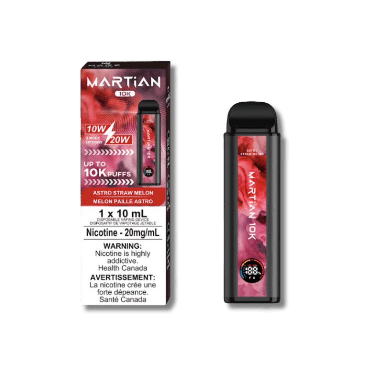 marz bar vape MARZ Martian 10K Astro Straw Melon Disposable Vape, 10mL