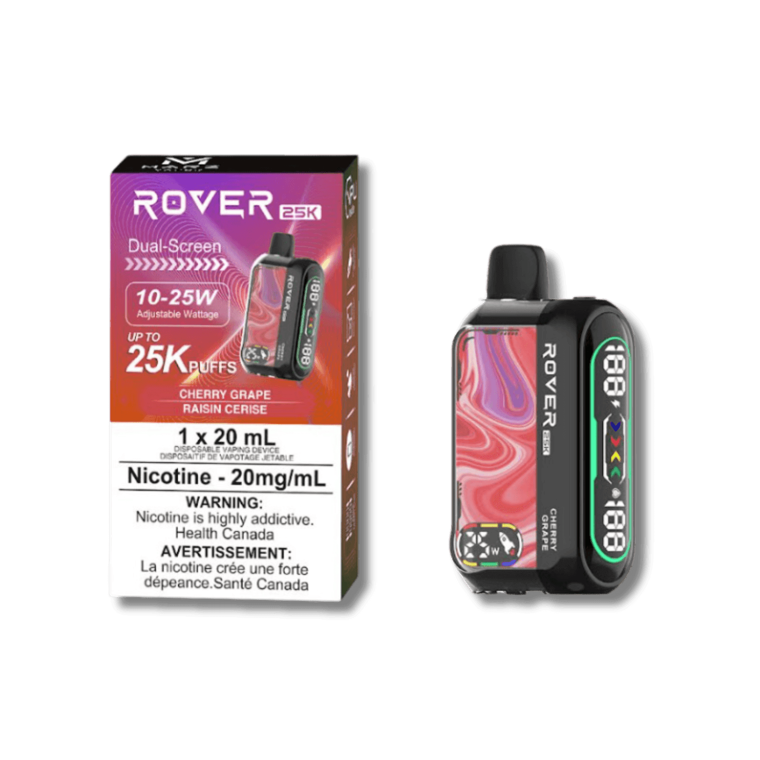 MARZ Rover 25K Cerise Raisin (S50) Vapoteuse Jetable, 20 ml Vapor Shoppe MARZ Rover 25K Cerise Raisin (S50) Vapoteuse Jetable, 20 ml Vapor Shoppe