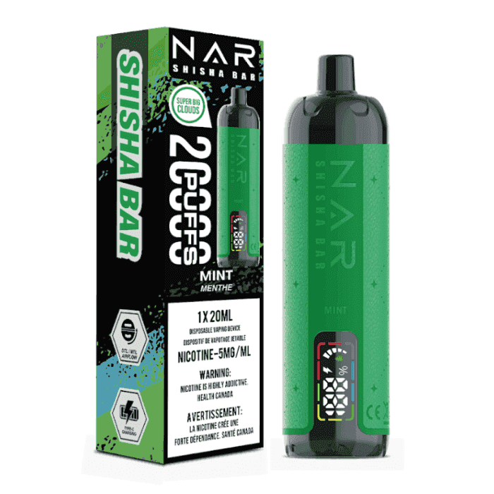 NAR Shisha Bar 20K Mint Disposable Vape, 20mL - Vapor Shoppe NAR Shisha Bar 20K Mint Disposable Vape, 20mL - Vapor Shoppe