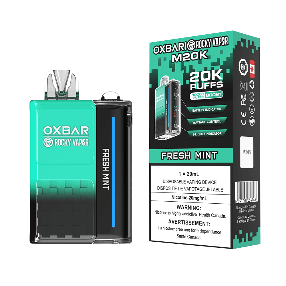 Oxbar M20K Fresh Mint Disposable Vape, 20mL - Vapor Shoppe Oxbar M20K Fresh Mint Disposable Vape, 20mL - Vapor Shoppe