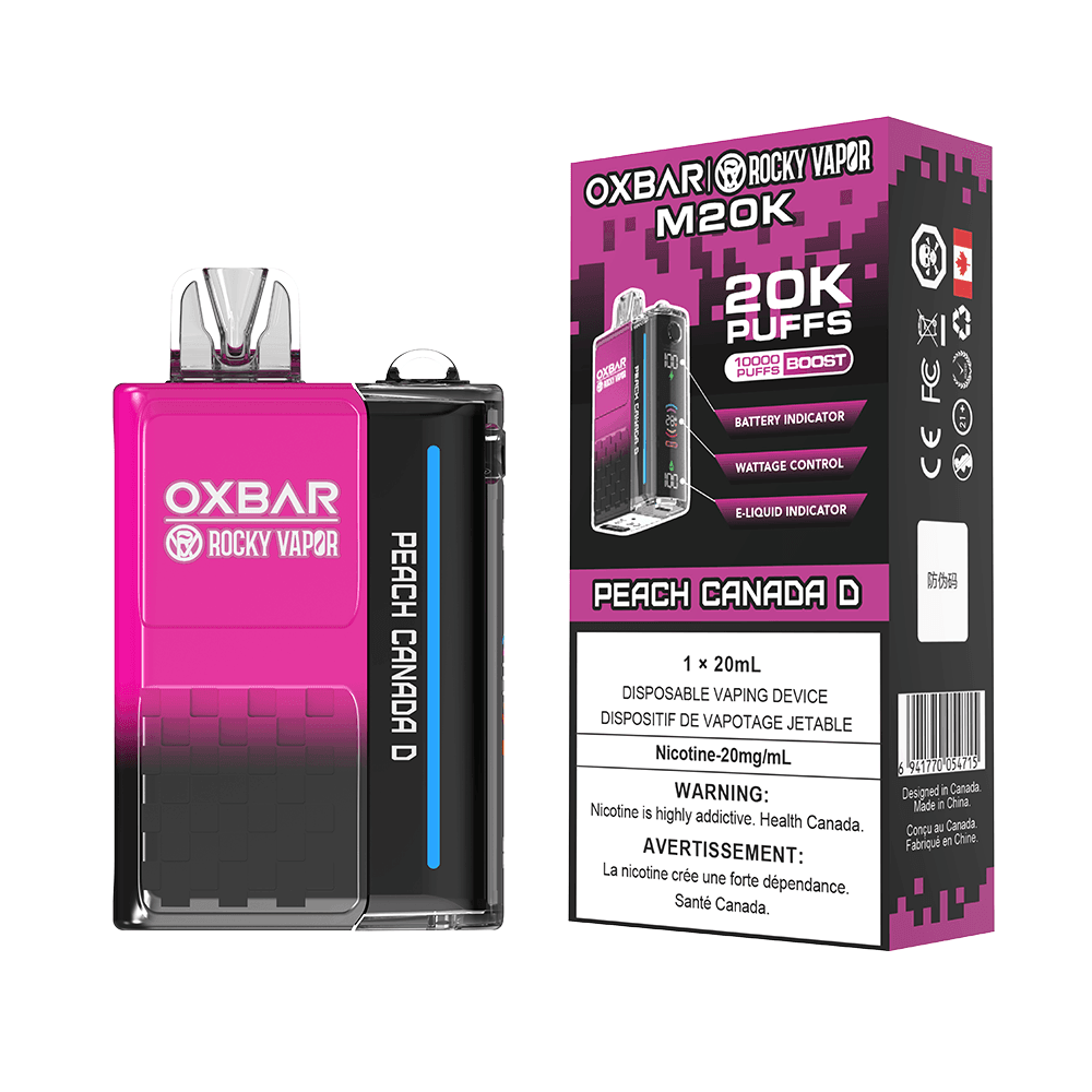 Oxbar M20K Peach Canada D Disposable Vape, 20mL - Vapor Shoppe Oxbar M20K Peach Canada D Disposable Vape, 20mL - Vapor Shoppe