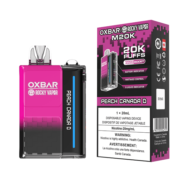 Oxbar M20K Peach Canada D Disposable Vape, 20mL - Vapor Shoppe Oxbar M20K Peach Canada D Disposable Vape, 20mL - Vapor Shoppe