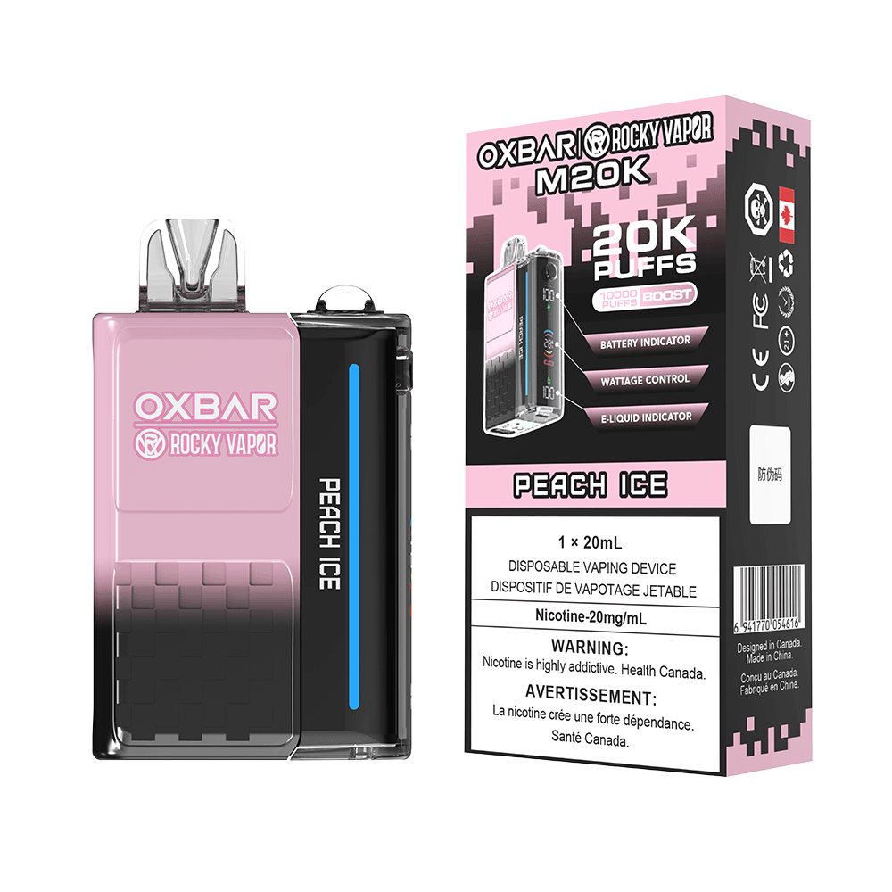 Oxbar M20K Glace la pche Vapoteuse Jetable, 20 ml Vapor Shoppe Oxbar M20K Glace la pche Vapoteuse Jetable, 20 ml Vapor Shoppe