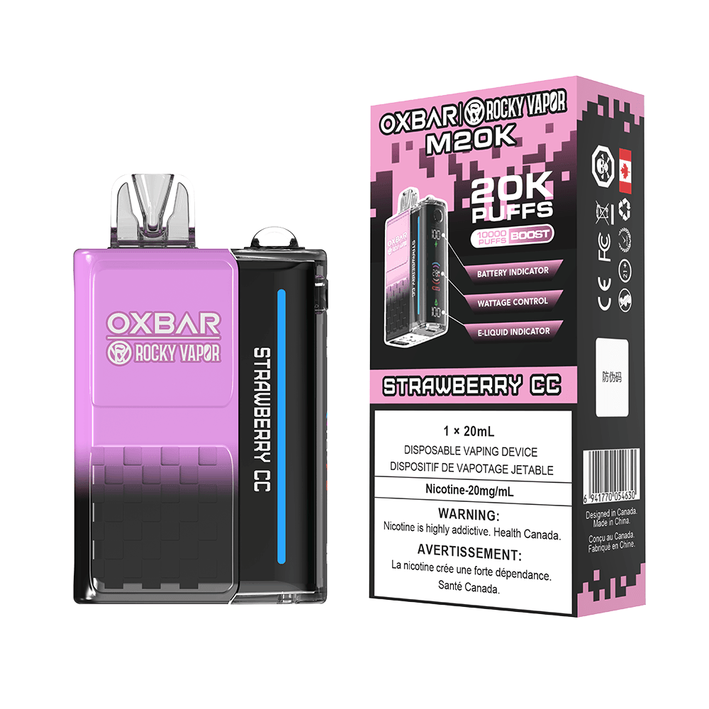 Oxbar M20K Fraise CC Vapoteuse Jetable, 20 ml Vapor Shoppe Oxbar M20K Fraise CC Vapoteuse Jetable, 20 ml Vapor Shoppe