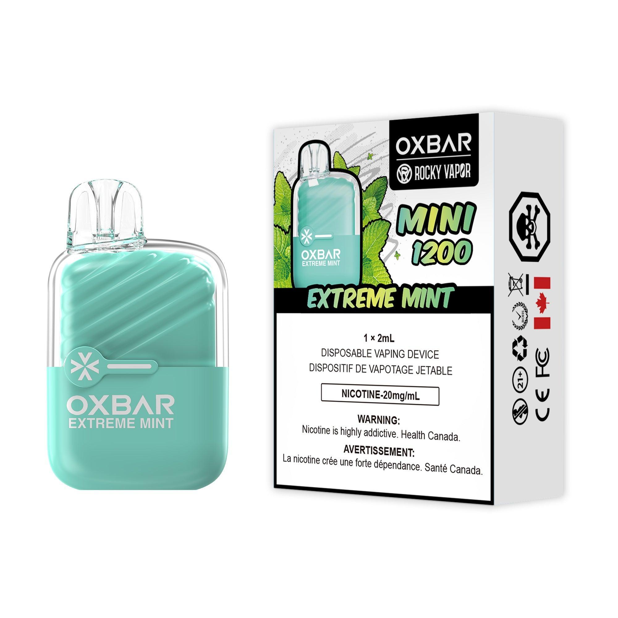 Oxbar Mini 1200 Menthe Extrme Vapoteuse Jetable, 2 ml Vapor Shoppe Oxbar Mini 1200 Menthe Extrme Vapoteuse Jetable, 2 ml Vapor Shoppe