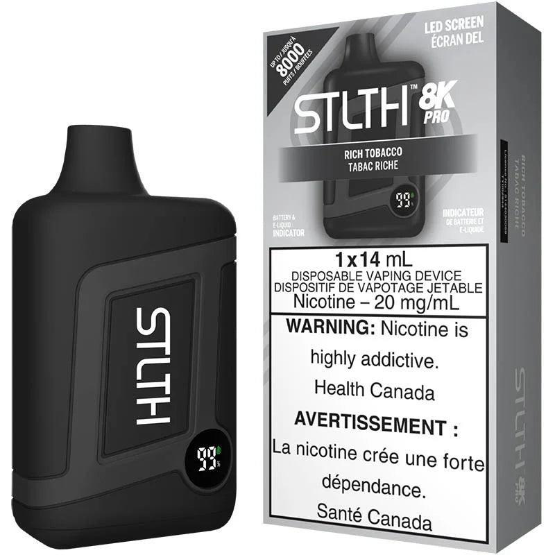 STLTH 8K PRO Tabac riche Vapoteuse Jetable, 14 ml Vapor Shoppe STLTH 8K PRO Tabac riche Vapoteuse Jetable, 14 ml Vapor Shoppe