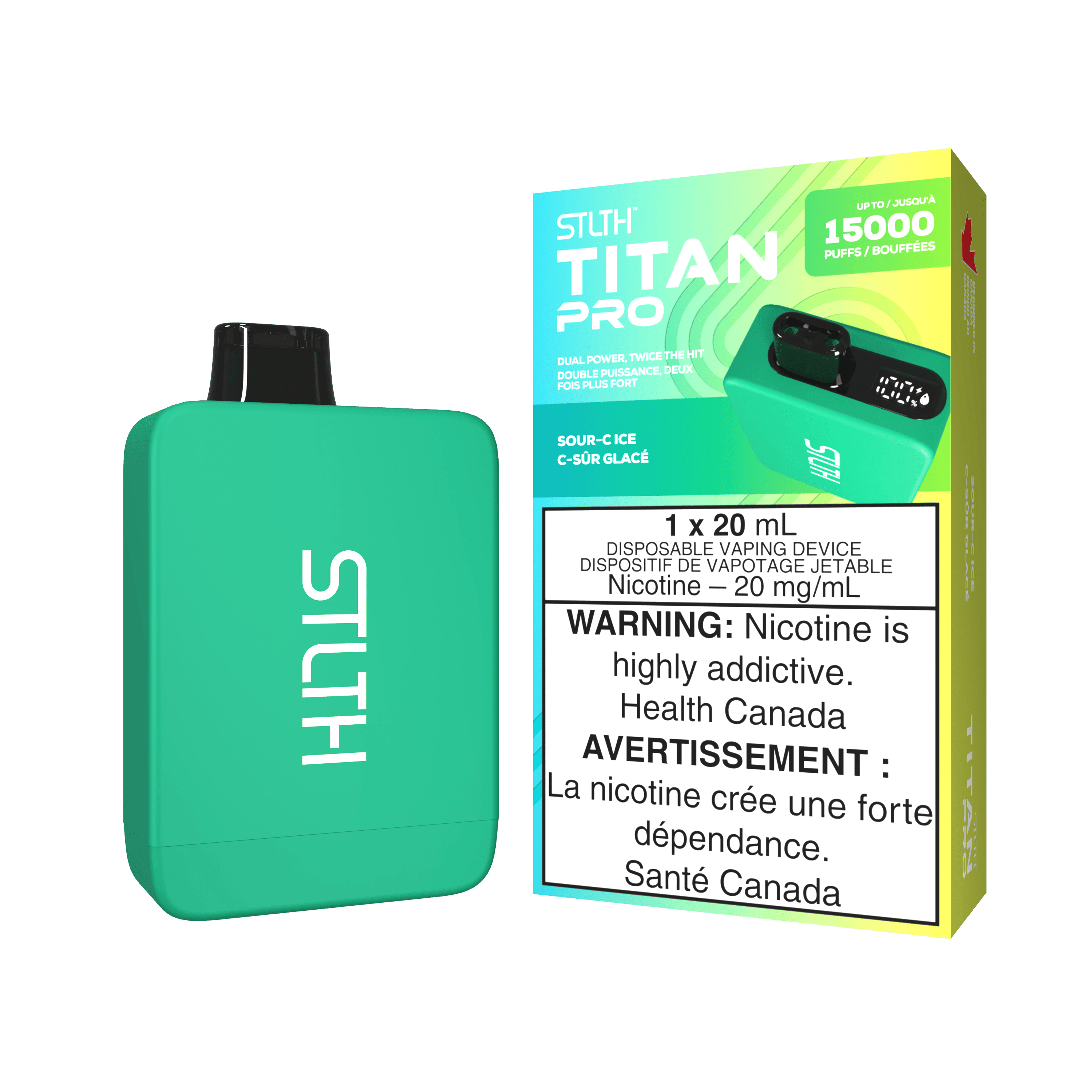 STLTH Titan Pro Sour CIce Disposable Vape, 20mL - Vapor Shoppe STLTH Titan Pro Sour CIce Disposable Vape, 20mL - Vapor Shoppe