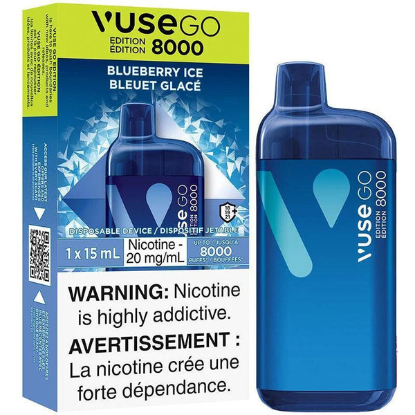 Vuse Go Blueberry Ice Vuse Go 8000 Blueberry Ice Disposable Vape, 15mL Vuse Go Blueberry Ice Vuse Go 8000 Blueberry Ice Disposable Vape, 15mL