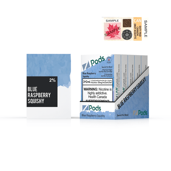 Z Pods Blue Raspberry Squishy 20mg Vape Pod, 6mL - Vapor Shoppe