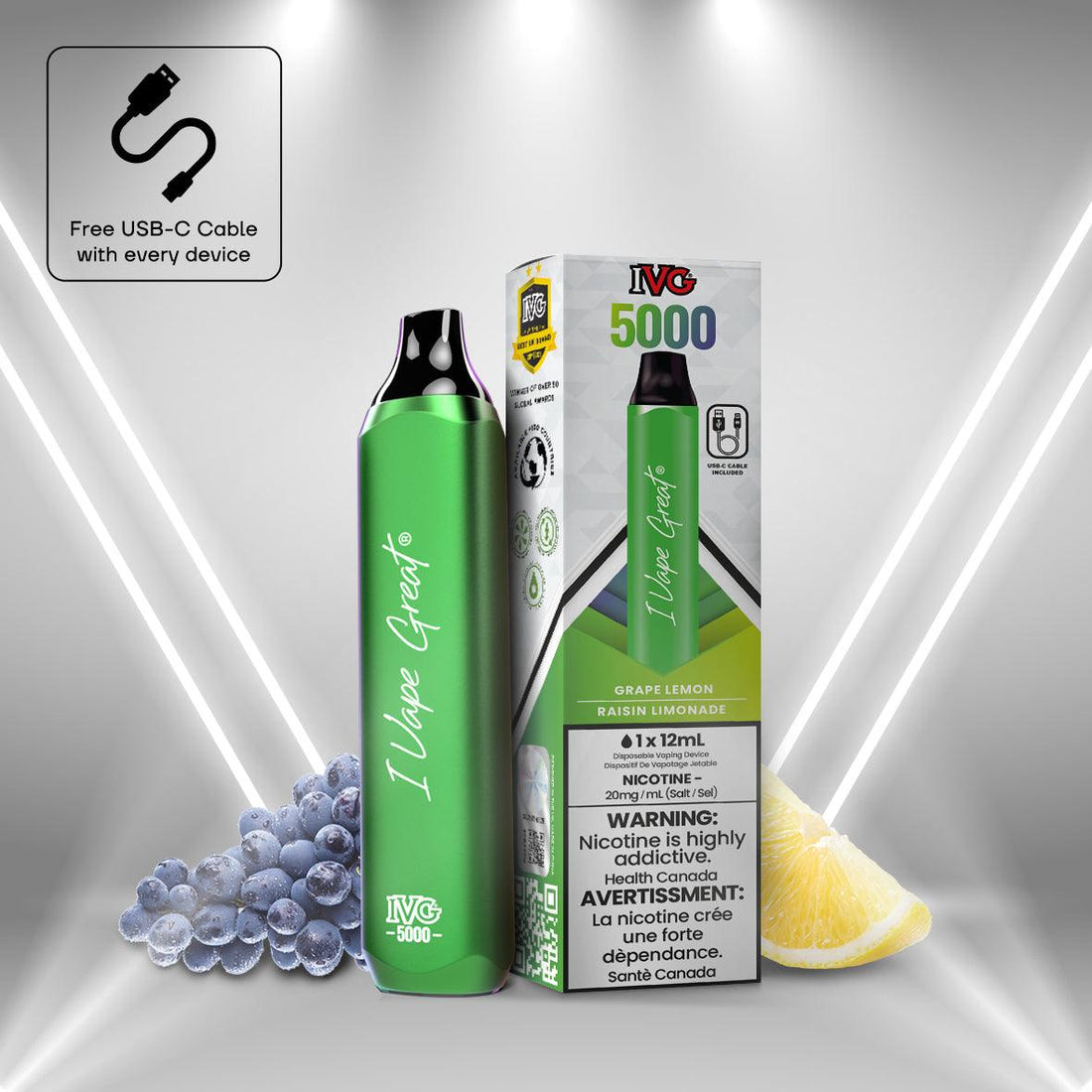 IVG 5000 - Grape Lemon - Vapor Shoppe
