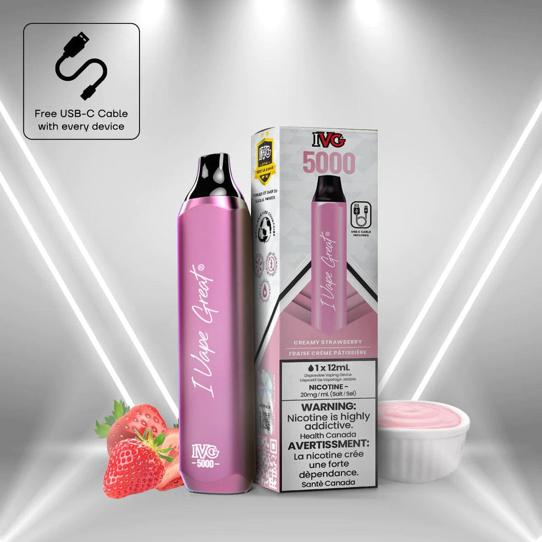 IVG 5000 - Strawberrylicous (formerly Creamy Strawberry) - Vapor Shoppe