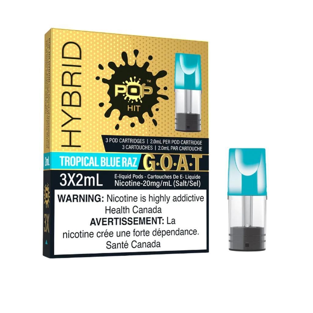 Pop Pods G.O.A.T Tropical Blue Raz 20mg Vape Pod, 2mL - Vapor Shoppe Pop Pods G.O.A.T Tropical Blue Raz 20mg Vape Pod, 2mL - Vapor Shoppe