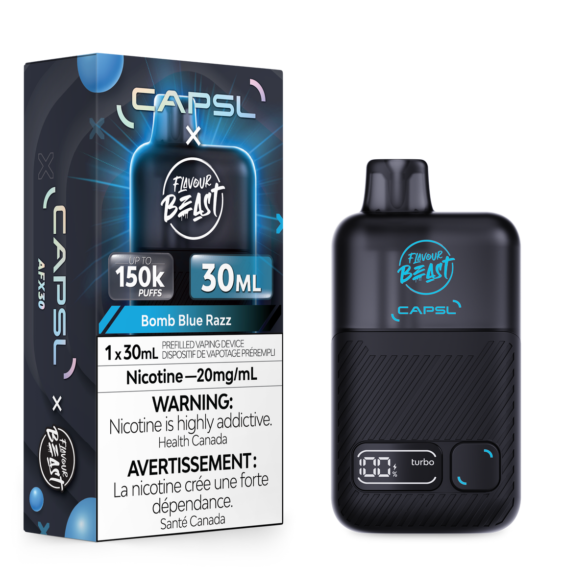 CAPSL AFX30 - Bomb Blue Razz - Vapor Shoppe