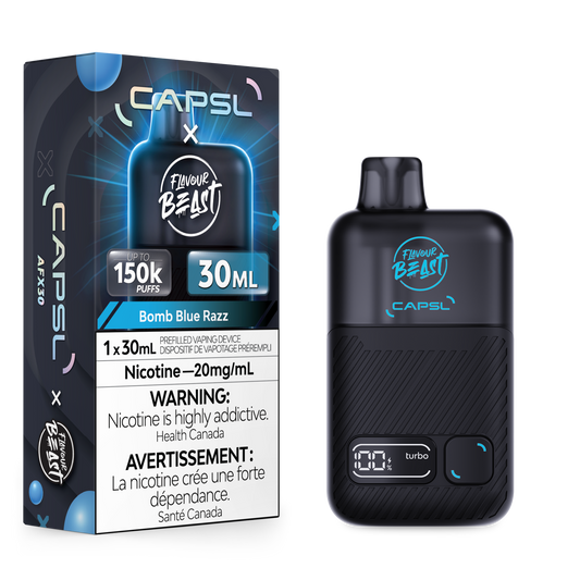 CAPSL AFX30 - Bomb Blue Razz - Vapor Shoppe