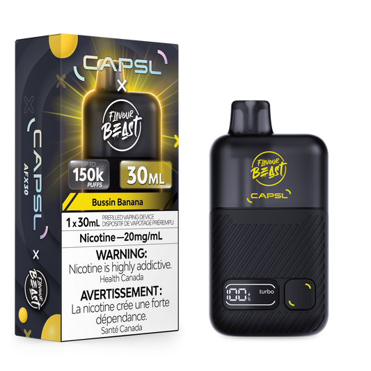 CAPSL AFX30 - Bussin Banana Iced - Vapor Shoppe