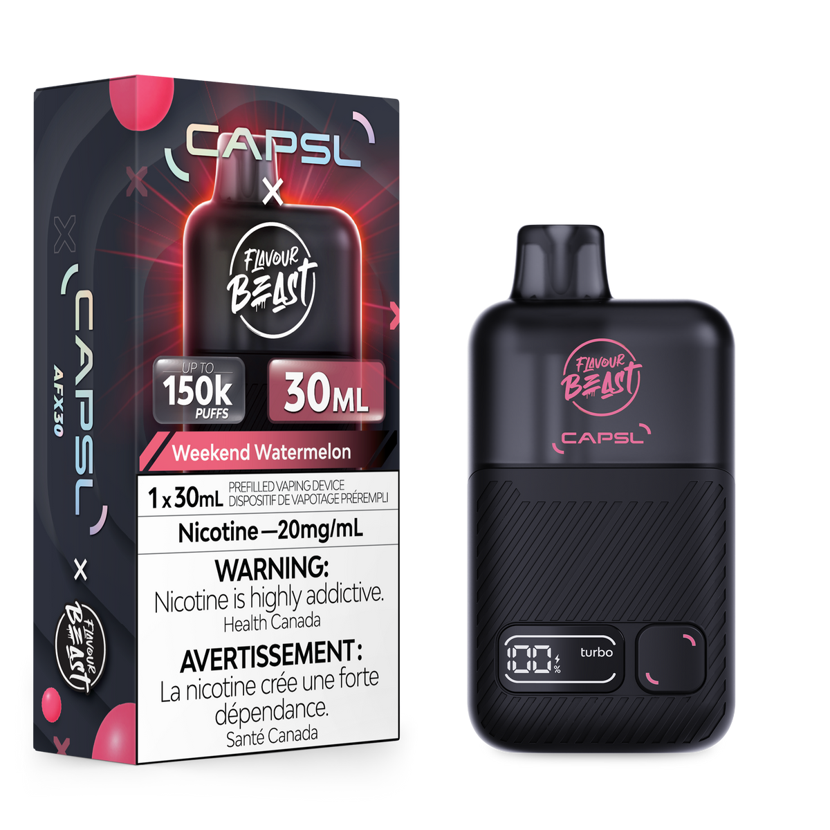 CAPSL AFX30 - Weekend Watermelon Iced - Vapor Shoppe