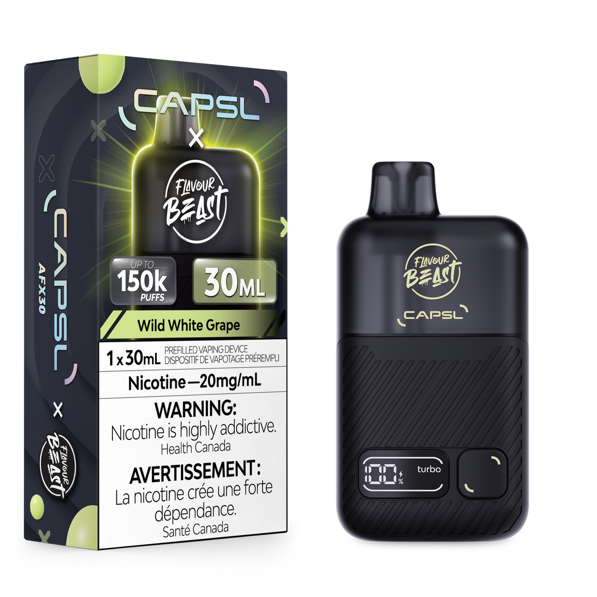 CAPSL AFX30 - Wild White Grape Iced - Vapor Shoppe