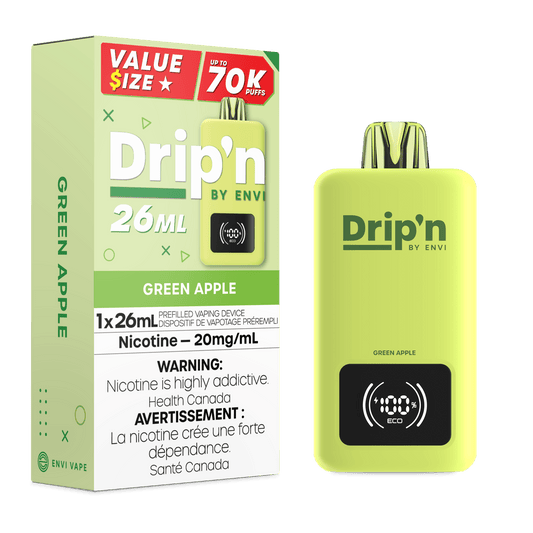 Drip'n 26mL Vapoteuse Jetable, 70000 Bouffes Vapor Shoppe Drip'n 26mL Vapoteuse Jetable, 70000 Bouffes Vapor Shoppe